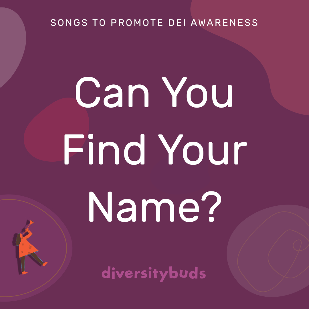 White text on purple background: Can You Find Your Name?