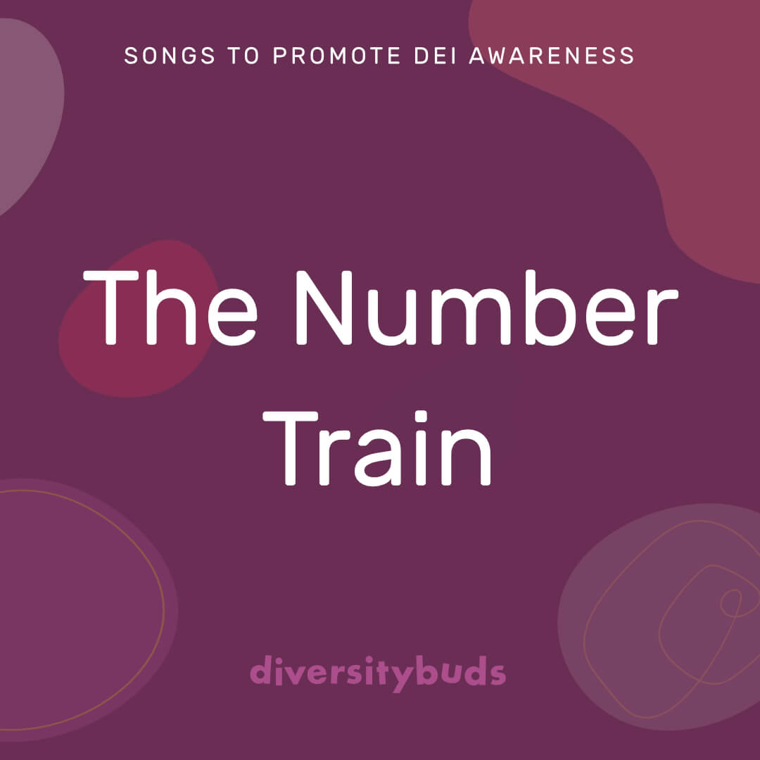 White text on purple background: The Number Train